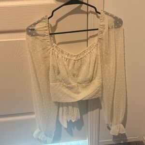 Elegant Cream Women's Top